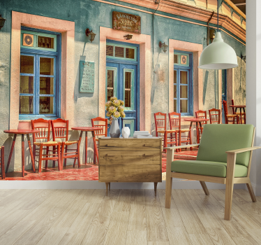 Cafe Outdoor vintage photo wallpaper - TenStickers
