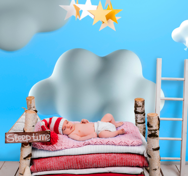 Cloud shaped balloons Children Wall Murals - TenStickers