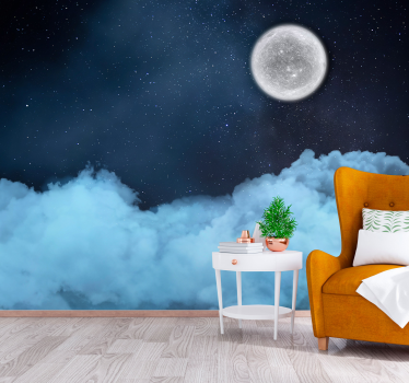 Clouds in starry Night abstract mural - TenStickers