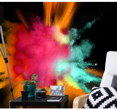 Color splash black  abstract mural - TenStickers
