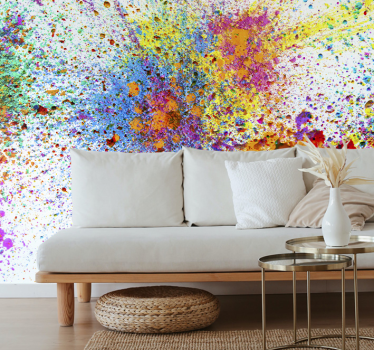 Colorful paint colors abstract mural - TenStickers