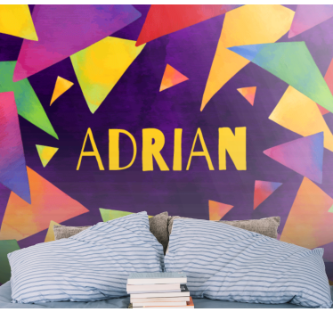 Custom geometric shapes childrens wall mural - TenStickers