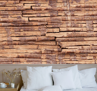 Deep wood cracks  wood mural - TenStickers