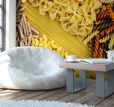 Different Pasta pattern wall mural - TenStickers
