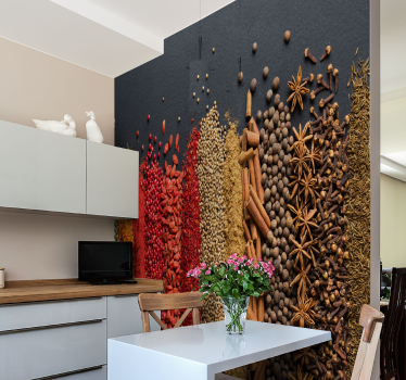 Different species food kitchen murals - TenStickers