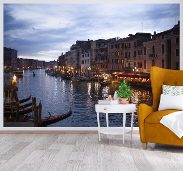 Dusk view of Venice mural wallpaper - TenStickers