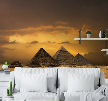 Egyptian pyramids and sky   mural wallpaper - TenStickers