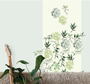 Elegant aesthetic roses Hallway Wall Mural - TenStickers