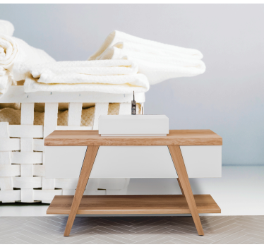 Elegant Towel Basket wall mural bathroom - TenStickers