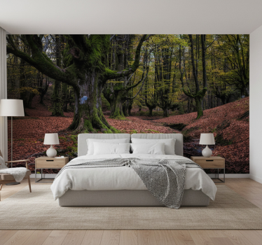 Enchanted autumn forest forest wall mural - TenStickers