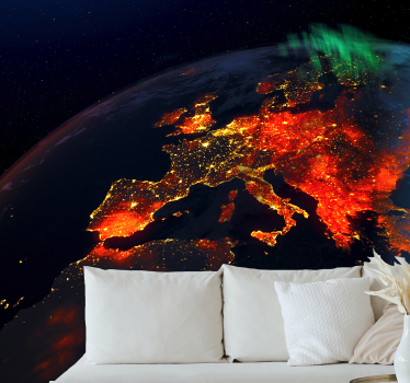 Europe from Space space mural wallpaper - TenStickers