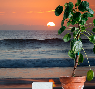 Evening waves nature murals - TenStickers