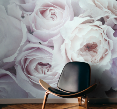 Flower wall mural elegant rose blossoms - TenStickers