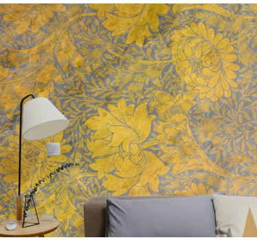 Flower wall mural floral pattern design - TenStickers