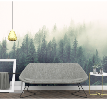 Foggy forest mural wallpaper - TenStickers