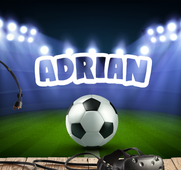 Football match on a stadium wall murals for teenage bedrooms - TenStickers