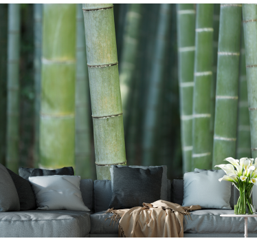 Forest bamboo canes nature murals - TenStickers