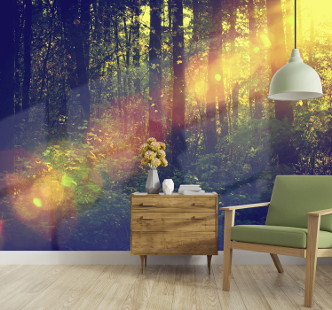 Forest mural leafy woodland - TenStickers