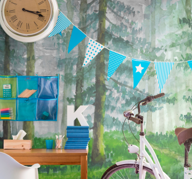 Forest wall mural forest pathway detail - TenStickers