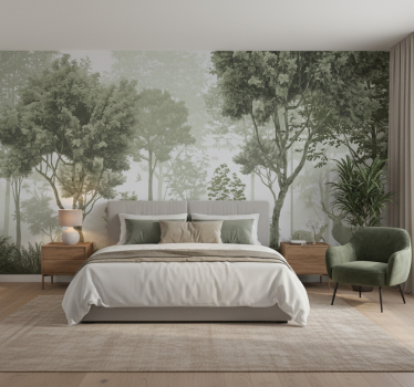 Forest wall mural tranquil nature retreat - TenStickers