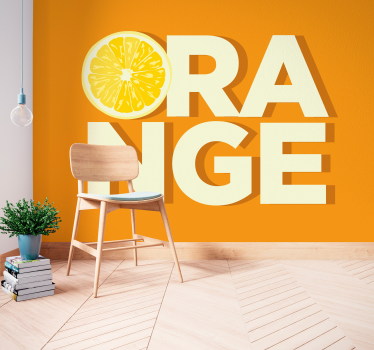 Fresh citrus flavor quote wall mural - TenStickers