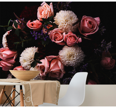 Graceful Botanical Composition flower wall mural - TenStickers