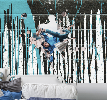 graffiti style photomural with foto custom murals - TenStickers