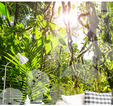Green Amazone forest mural wallpaper - TenStickers