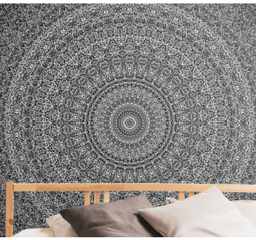 Greyscale classic mandala murals - TenStickers