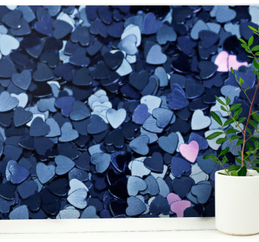 Heart pattern love wall mural - TenStickers