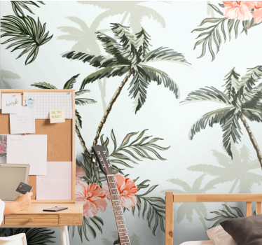 Jungle Palm Trees forest mural wallpaper - TenStickers