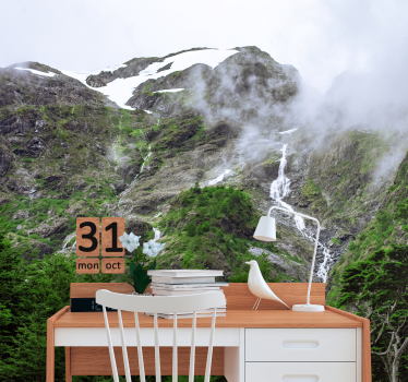 Landscape wall mural grand mountain view - TenStickers