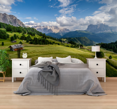 Landscape wall mural mountainous serenity view - TenStickers