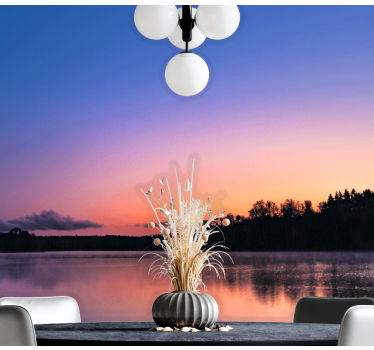 Landscape wall mural tranquil lake reflections - TenStickers