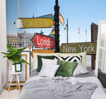 Locations mural wallpaper - TenStickers