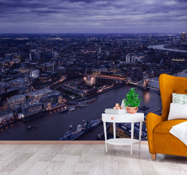 London views at evening wall mural london skyline mural - TenStickers