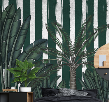 Lush Tropical Foliage wall mural nature - TenStickers
