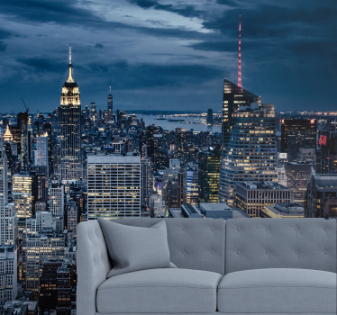 Manhattan's skyscrapers  new york mural wallpaper - TenStickers