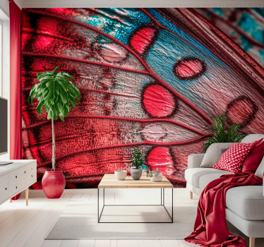 Mariposa AlaButterfly Wing living room wall mural - TenStickers