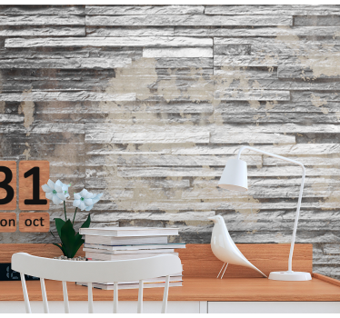 Modern golden large bricks  brick mural - TenStickers