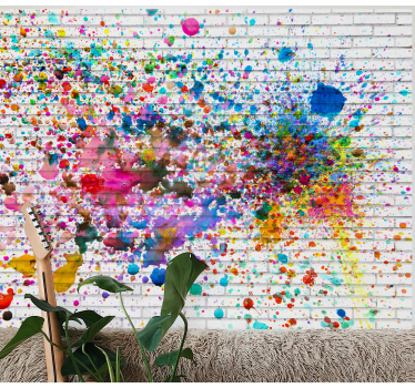 Multicolour paint splash tile photo wall mural - TenStickers