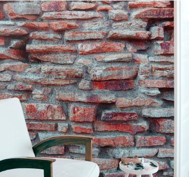 Mural stone wall textured rock formation - TenStickers