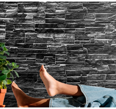 Mural stone wall textured stone finish - TenStickers