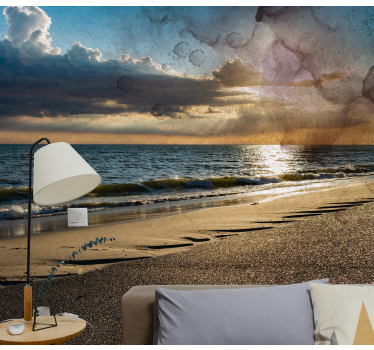 North Sea Sunset wall mural - TenStickers