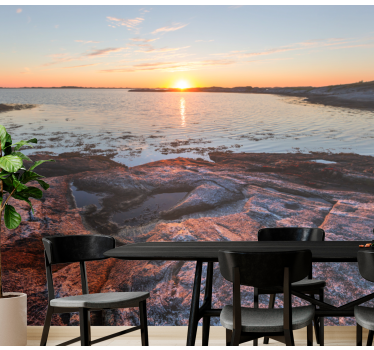 Norwegian landscape stunning sunset nature murals - TenStickers