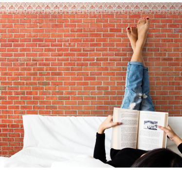 Nude brick wall with decoration brick mural - TenStickers