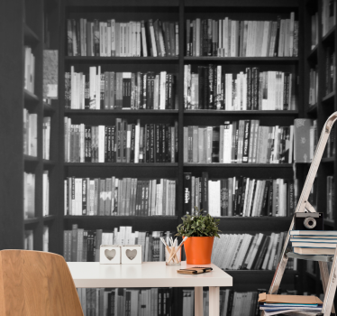 Office wall mural library book collection - TenStickers