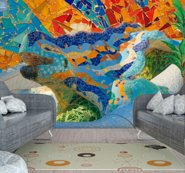 Parc Güell Lounge Photo Wallpaper - TenStickers