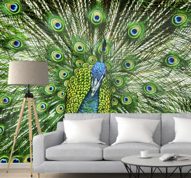 Peacock mural wallpaper - TenStickers