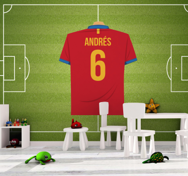 Personalised Football Shirt custom murals - TenStickers